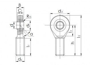 Подшипник Шарнирные головки с внешней резьбой Подшипник SAL 12 T/K (POS 12 L) по выгодным ценам Александров