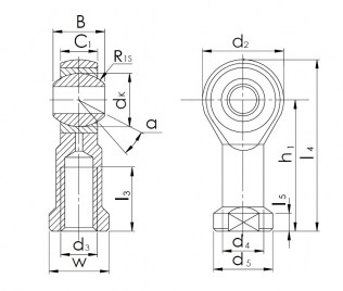 Подшипник Шарнирные головки с внутренней резьбой Подшипник SIL 05 T/K (PHS 5 L) по выгодным ценам Александров